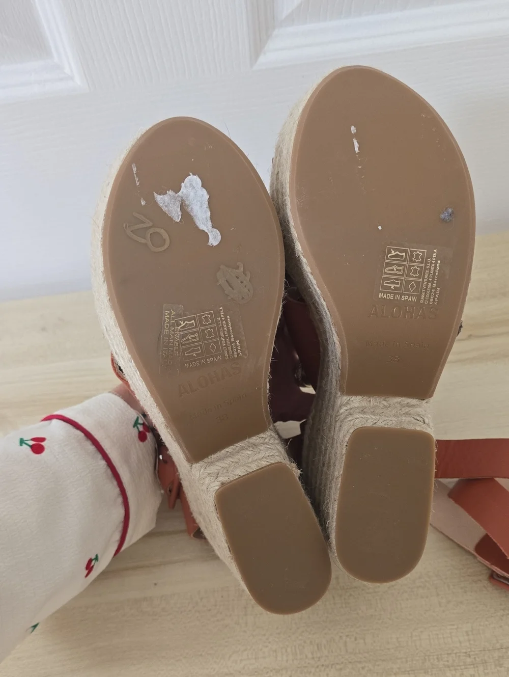 Alohas Lyla Chunky Espadrille Platform Sandals Size 7